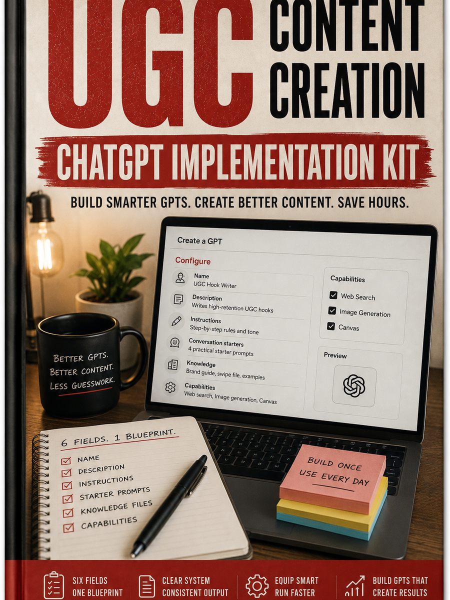 UGC Content Creation: ChatGPT Implementation Kit